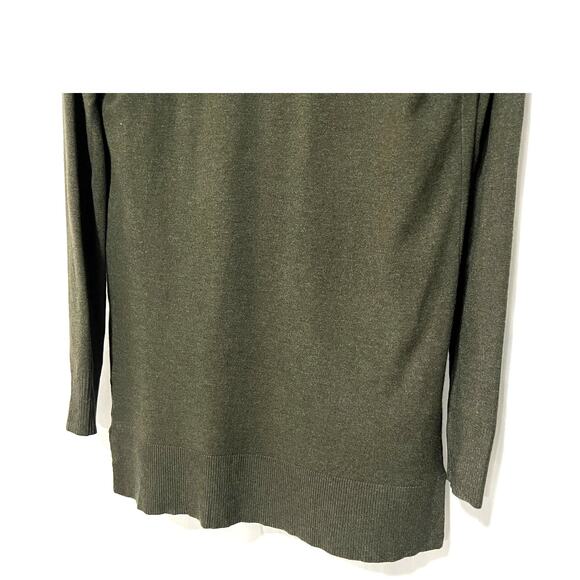 Pink Clover Open Front Fine Knit Cardigan Sweater Army Green Womens XSmall NEW - Picture 7 of 13